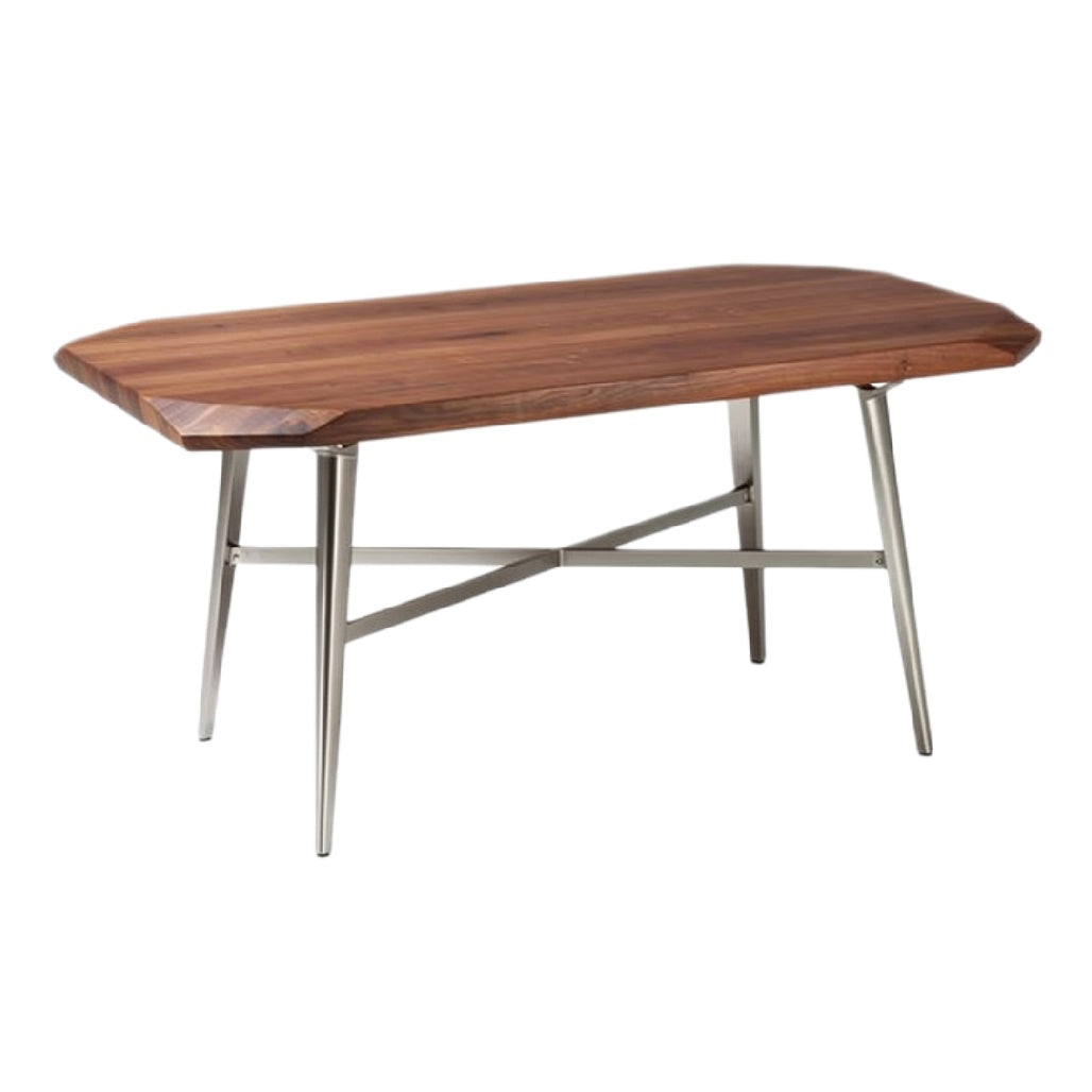 Technische Titel: "Moderne Houten Tafel met Staalframe - Eigentijds Ontwerp"
