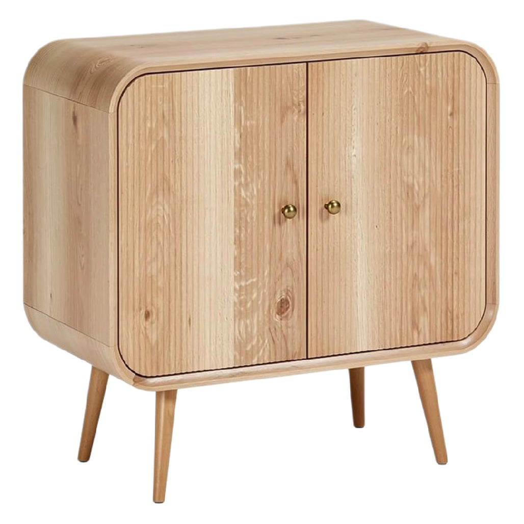 Moderne Houten Dressoir met Rondingen en Deuren